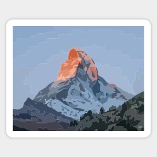 Matterhorn Vector Painting Sticker